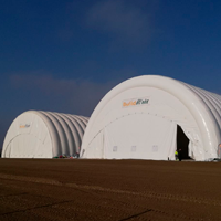 Buildair installs a second hangar in Lleida-Alguaire Airport