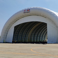 Buildair installs an inflatable hangar for MRO tasks in the Rajiv Gandhi International Airport