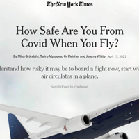 Prof. Rainald Löhner explains flow of COVID particles in airplanes