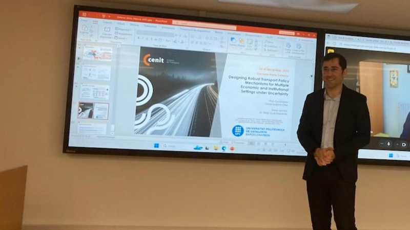 Genís Majoral successfully defends his PhD thesis on transport policy design